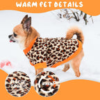 Polka dot and leopard print puppy clothes set for small breeds