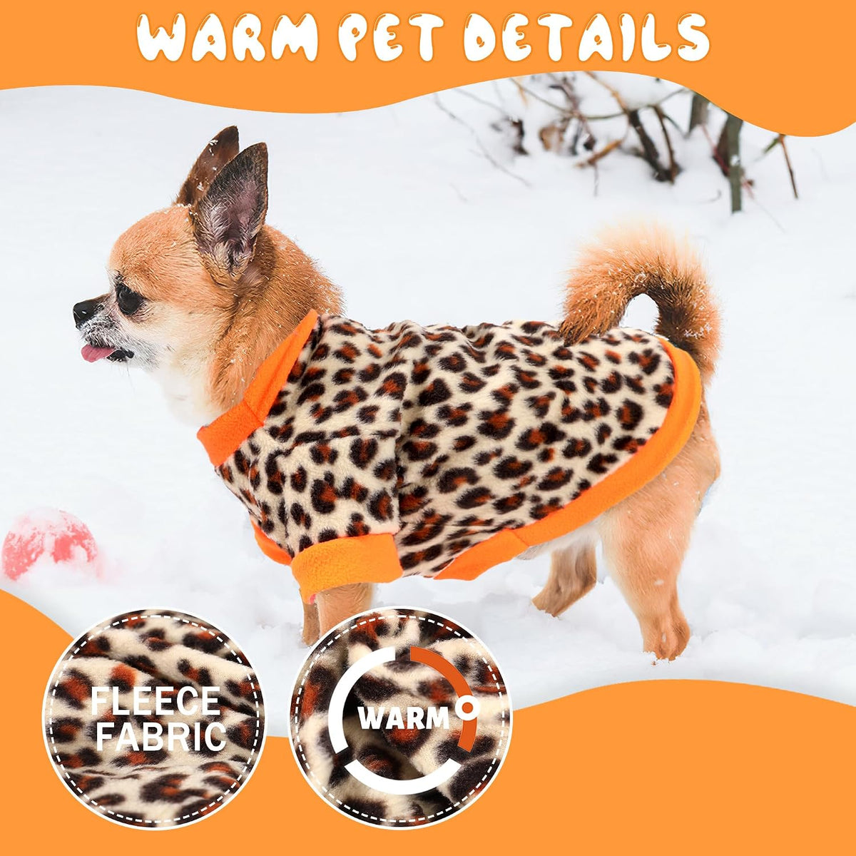 Polka dot and leopard print puppy clothes set for small breeds