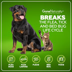 Natural Care dog flea and tick treatment label details