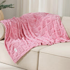 Packaging view of the authentic USA imported Luciphia pink pet blanket.