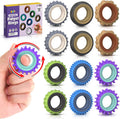 KLT 12 Pack Sensory Texture Spinner Rings front view for stress relief