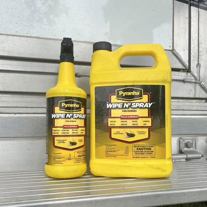 Pyranha Wipe and Spray professional equine grooming aid and coat conditioner
