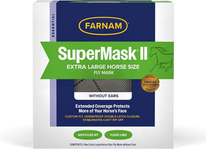 Side profile of Farnam horse fly mask without ears