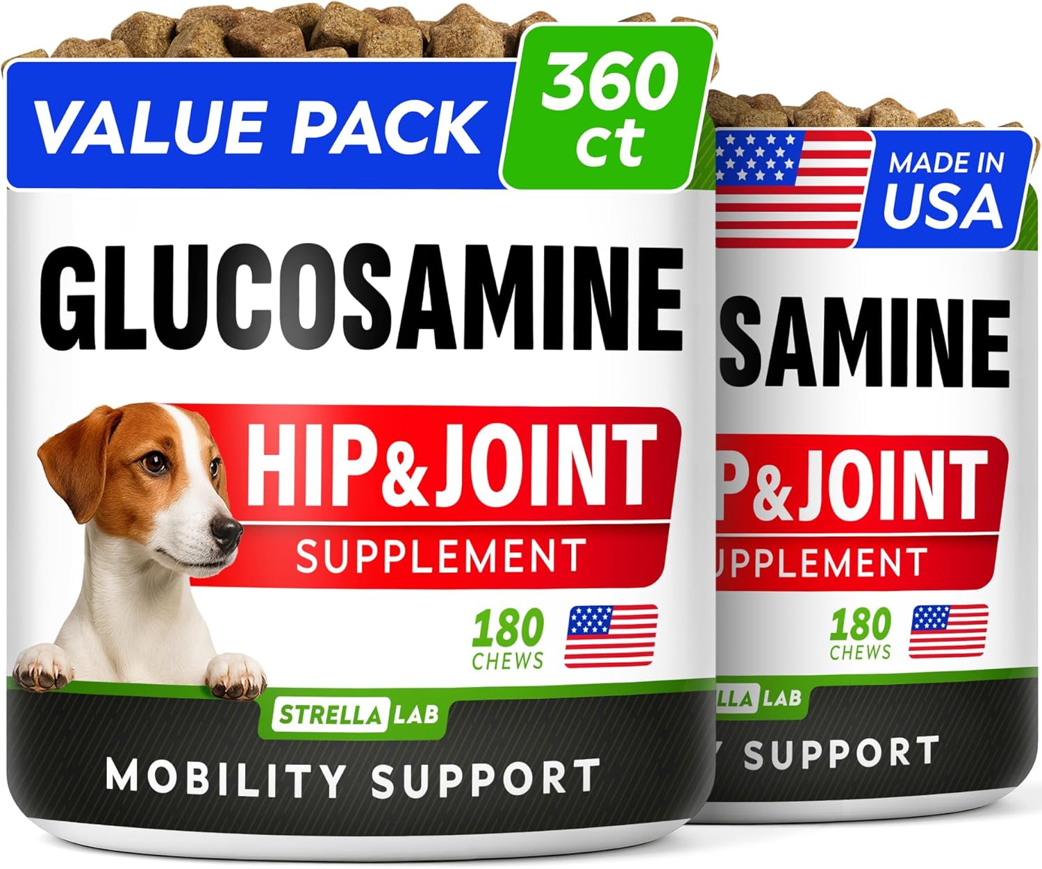 Glucosamine Treats for Dogs - Joint Supplement w/Omega-3 Fish Oil - Chondroitin, MSM - Advanced Mobility Chews - Joint Pain Relief - Hip & Joint Care - Chicken Flavor - 120 Ct - Made in USA - Image 13