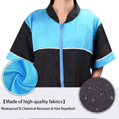 Professional groomer wearing Noverlife water resistant jacket