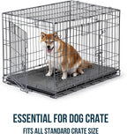 Close up of Pelzin crate mat corner anchor for secure placement