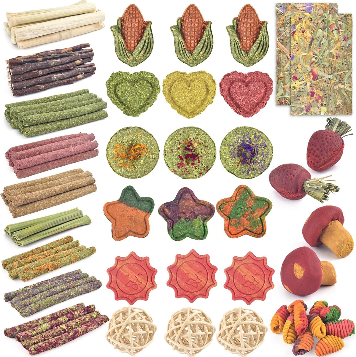 ERKOON rabbit boredom breaker toy variety pack suitable for healthy teeth grinding and digestion support.