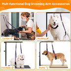 Uni PNR purple no sit dog restraint loop for secure hair cutting and washing.