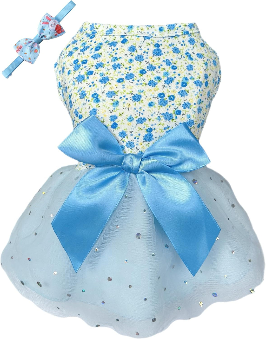 4th of July Dog Dress, Patriotic Puppy Outfit for Small Dogs, Red White Blue Star Print Pet Clothes, Soft Polyester Dog Tutu Dress for Independence Day Party,S - Image 13