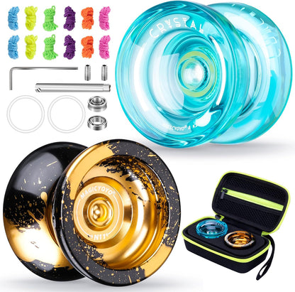 MAGICYOYO K2 Crystal and N11 Metal Yoyo Gift Pack front view