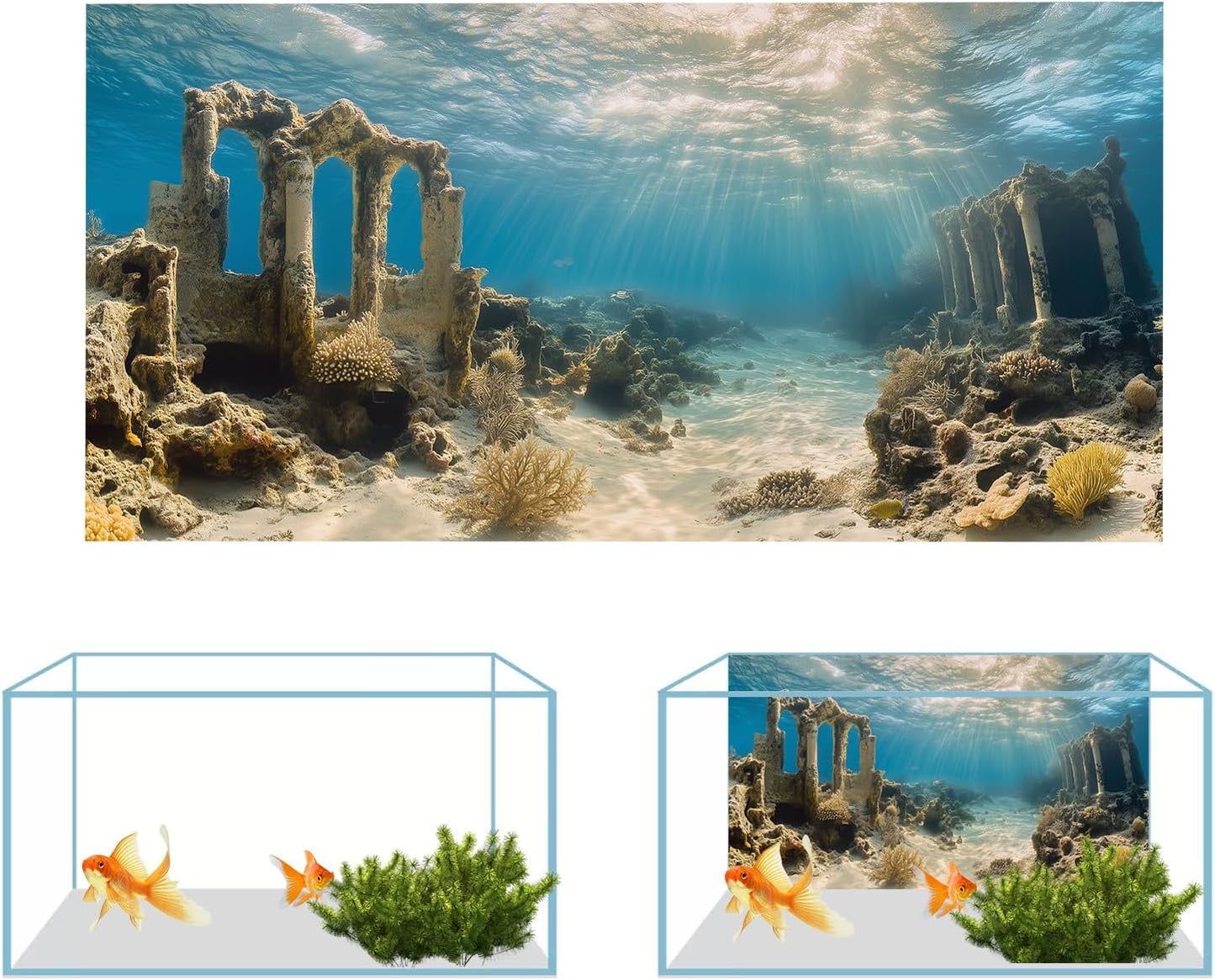 COMSUN aquatic plants aquarium backdrop fabric close up texture