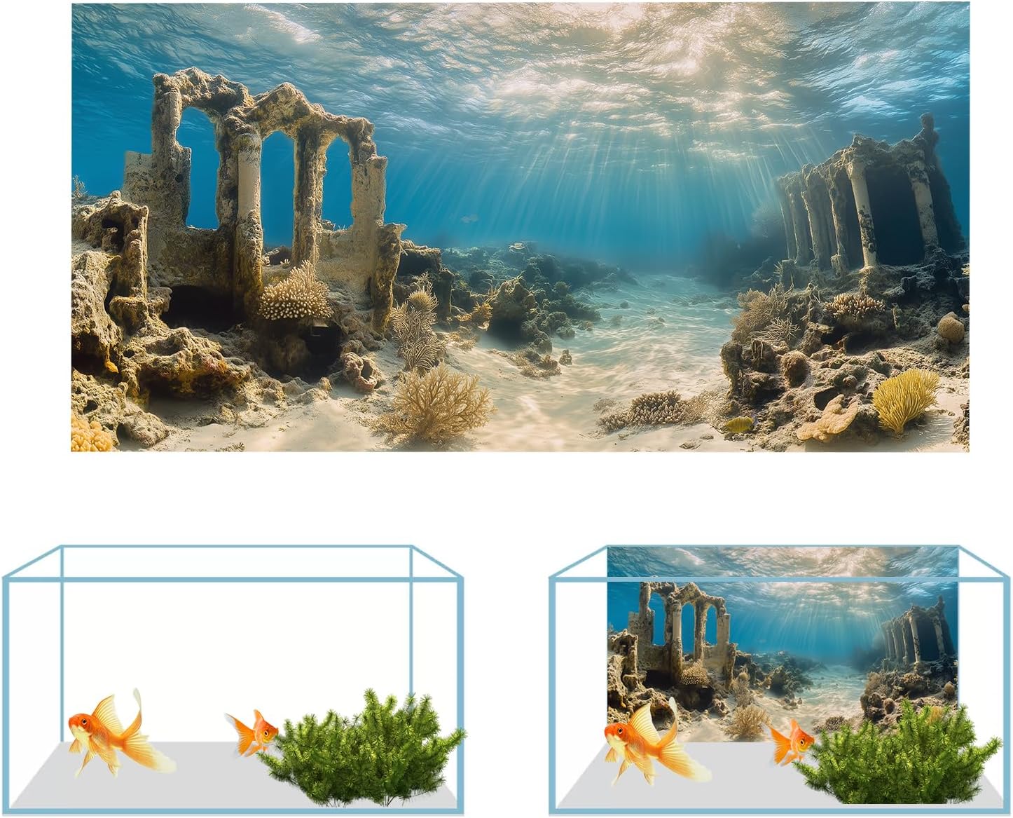 COMSUN aquatic plants aquarium backdrop fabric close up texture