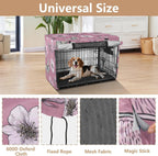 QwThum dog crate privacy cover with zipper open for easy pet access