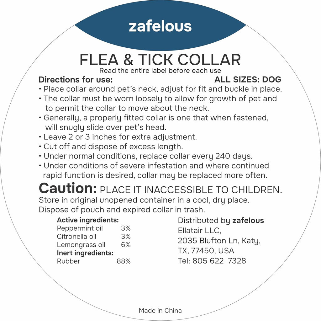 Close up of Monipgu flea and tick collar safety breakpoint