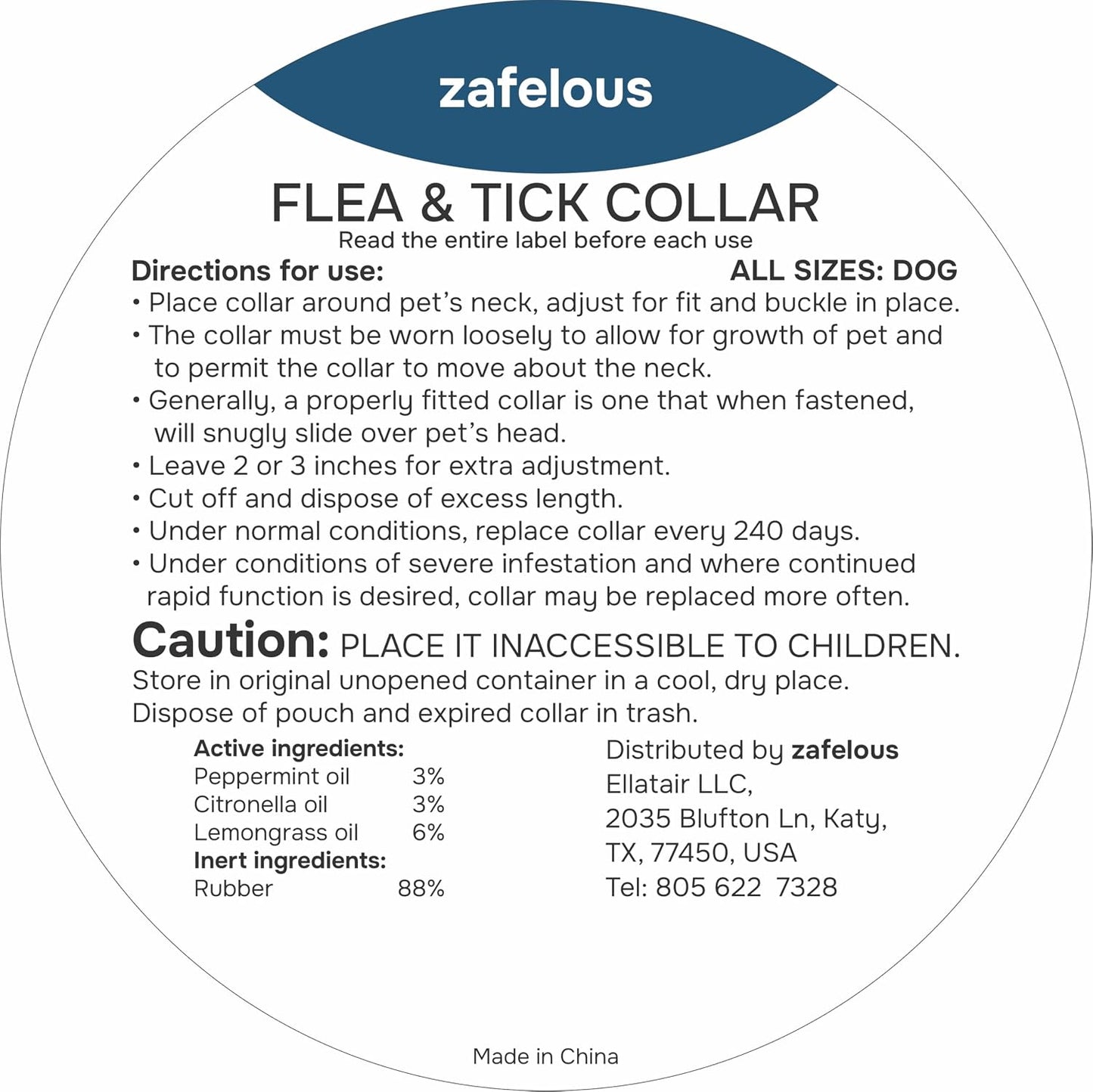Close up of Monipgu flea and tick collar safety breakpoint