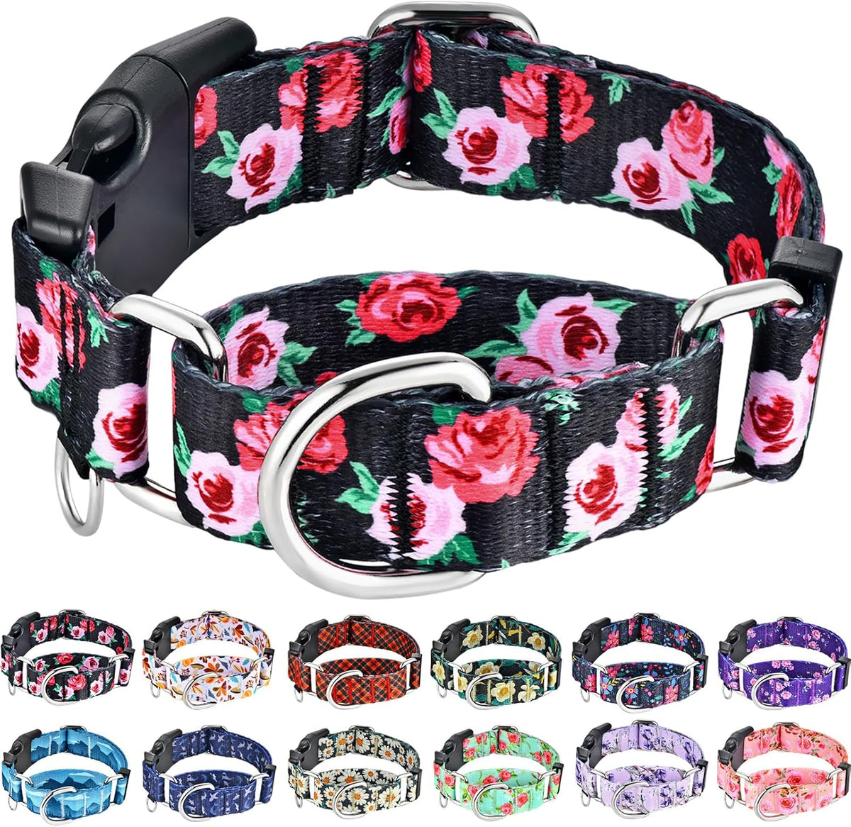 Martingale Collar for Dogs with Buckle Shark Dog Collar Adjustable Soft Nylon Boy Dog Collars for Large Dogs, Deep Blue Shark - Image 13