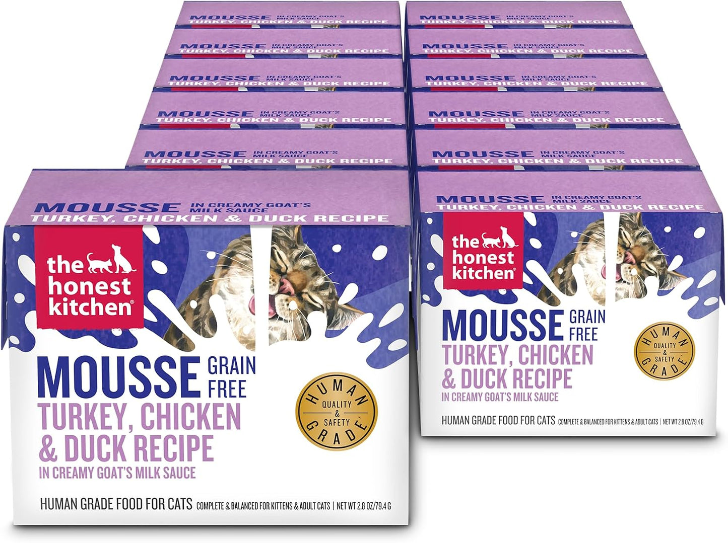 The Honest Kitchen Human Grade Cat Grain Free Mousse in Goat's Milk Variety Pack, 2.8oz (Pack of 8) - Image 9