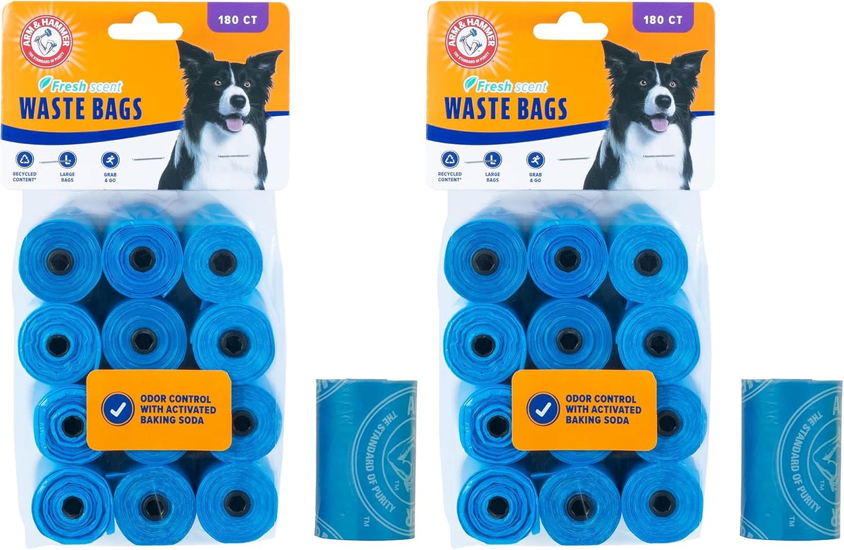 Arm & Hammer Easy-Tear Disposable Dog And Cat Waste Bags With Activated Baking Soda, 180 Dog Poop Bags, 9 x 14 Inches - Image 11