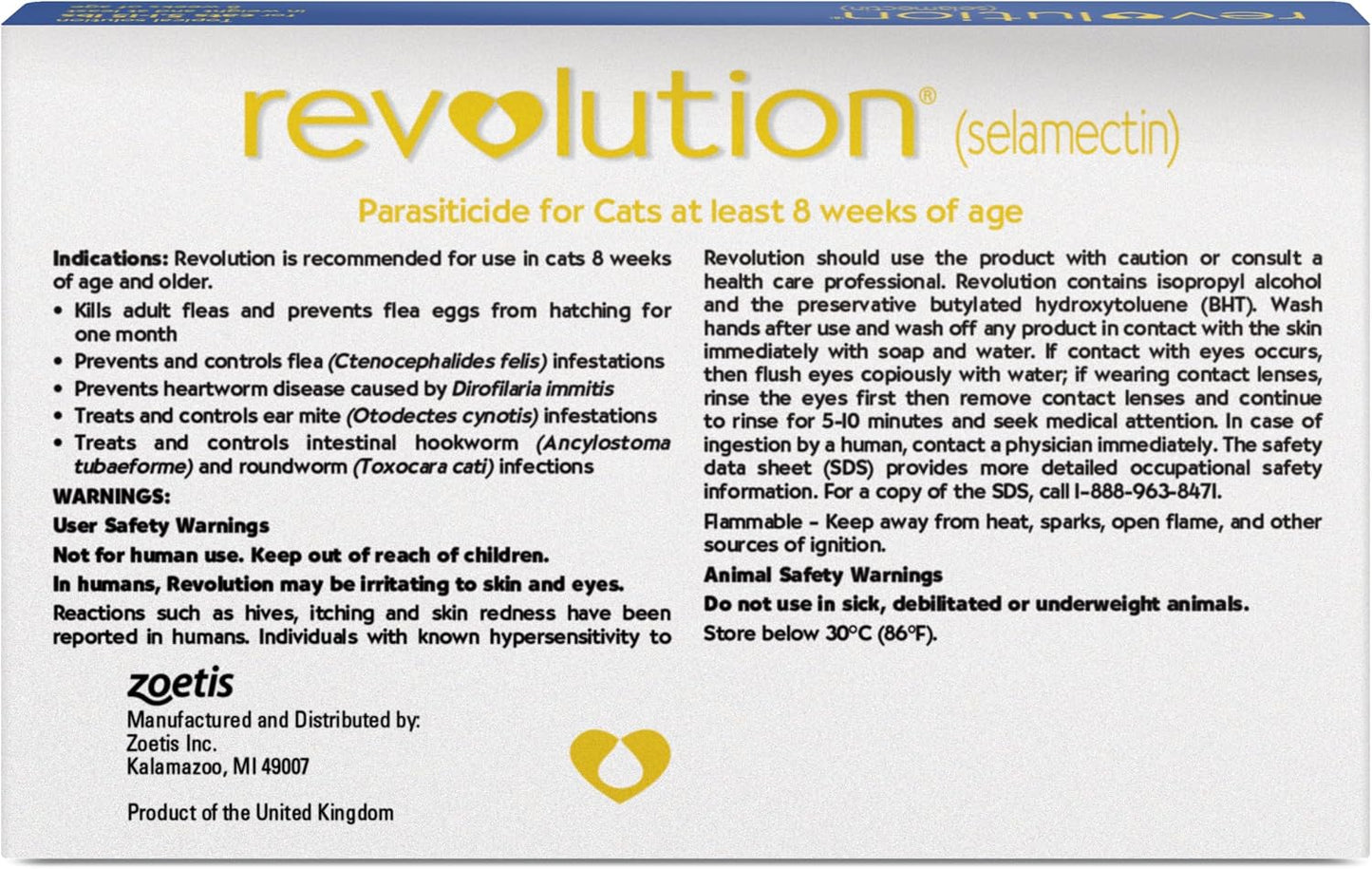 Revolution 6-tube pack for cats 5.1-15 lbs