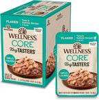 Wellness CORE Tiny Tasters Flaked Adult Wet Cat Food front view premium grain free pet food