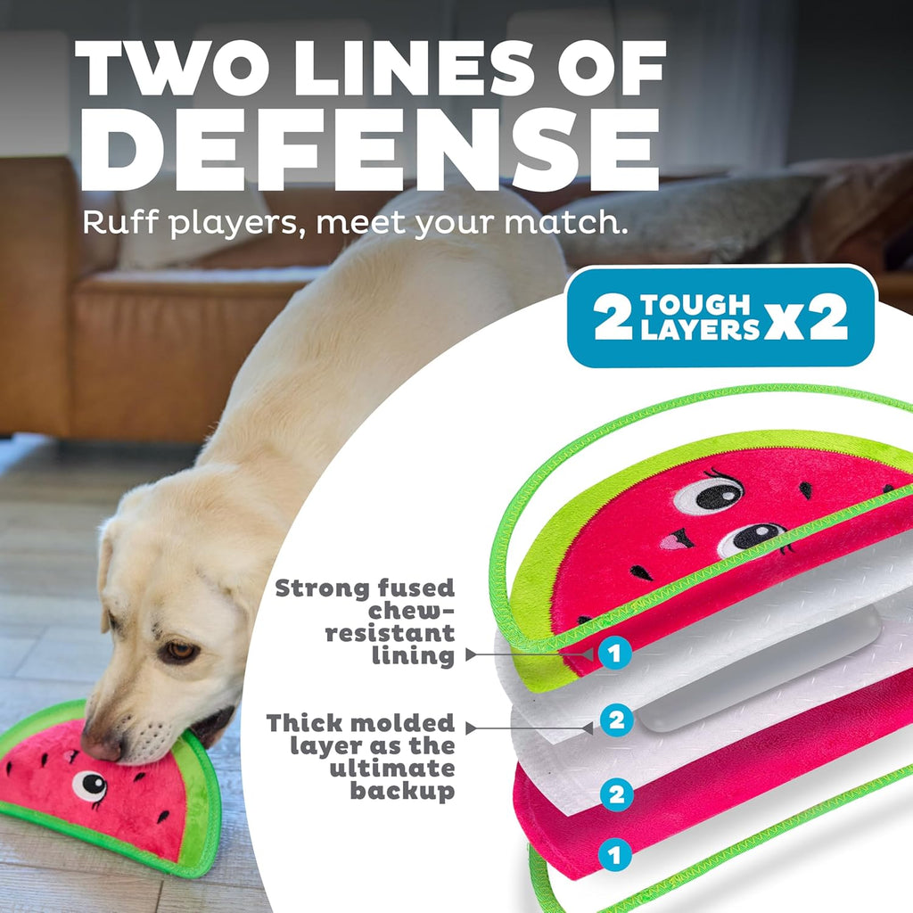 Outward Hound Tough Skinz medium red watermelon toy for dogs