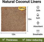 Close up of natural coconut fiber texture on terrarium liner