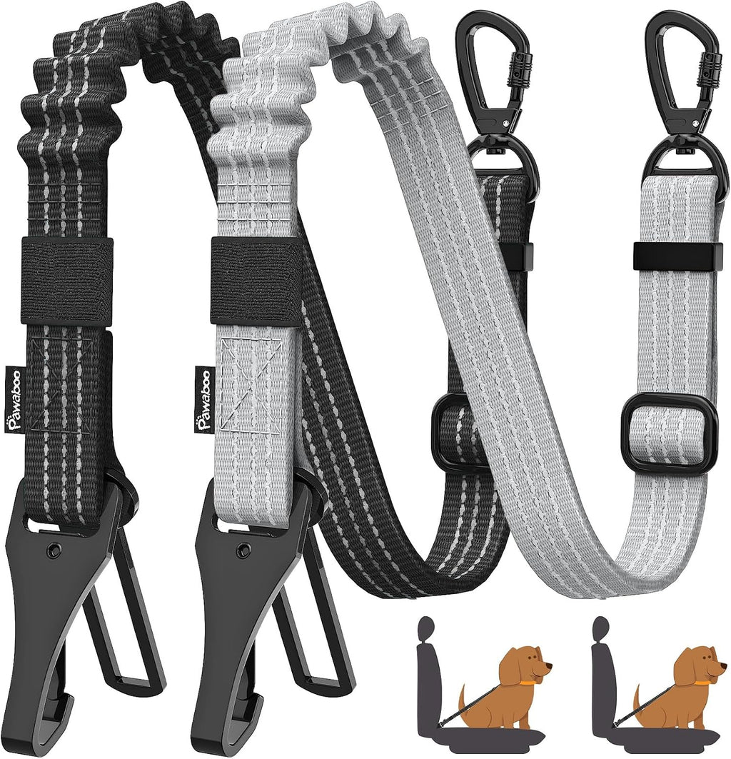 Pawaboo 2Pack set of dog car seatbelts in packaging