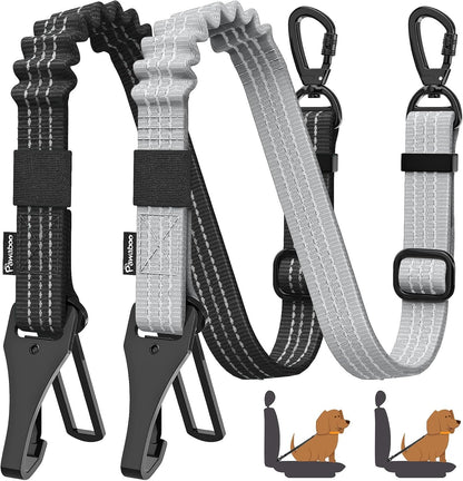 Pawaboo 2Pack set of dog car seatbelts in packaging