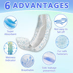 Disposable male dog wraps showing the built-in wetness indicator feature