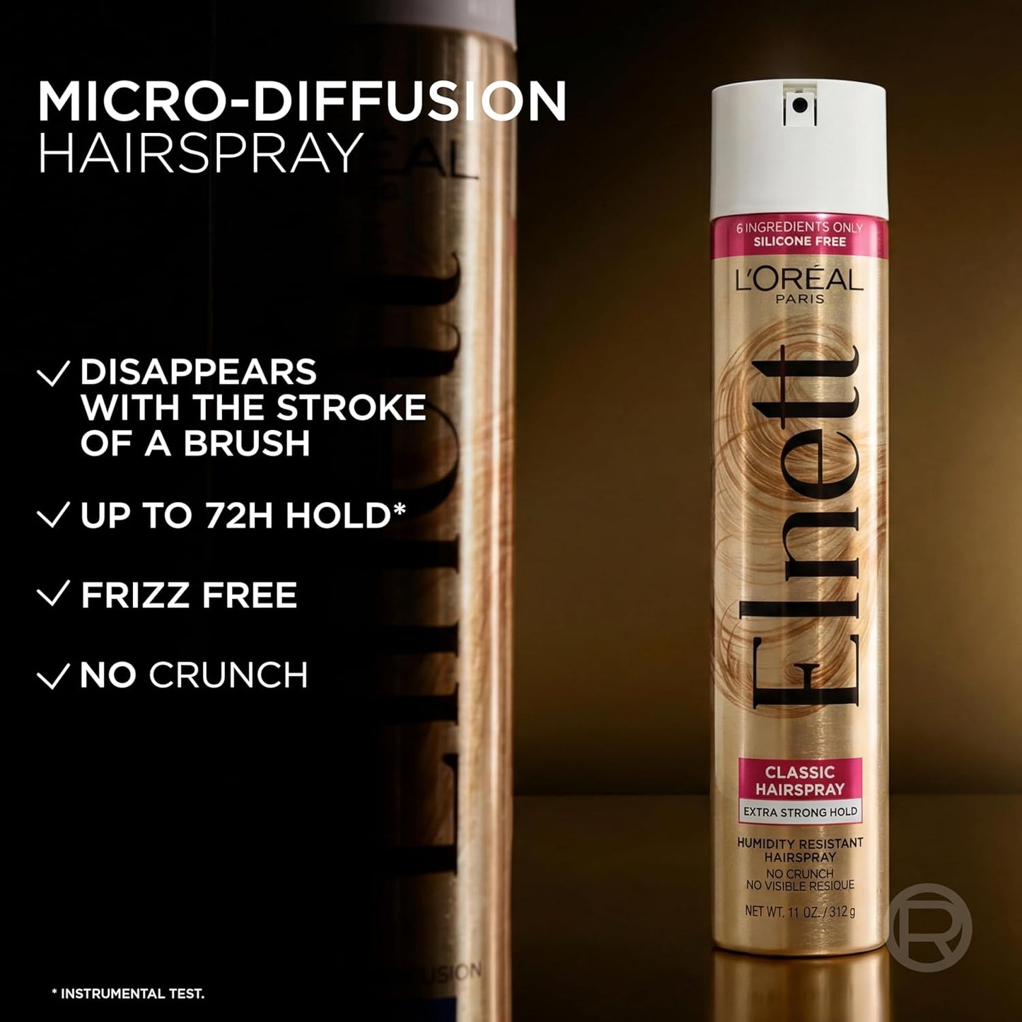 Authentic USA imported L'Oreal Elnett extra strong hold unscented styling spray