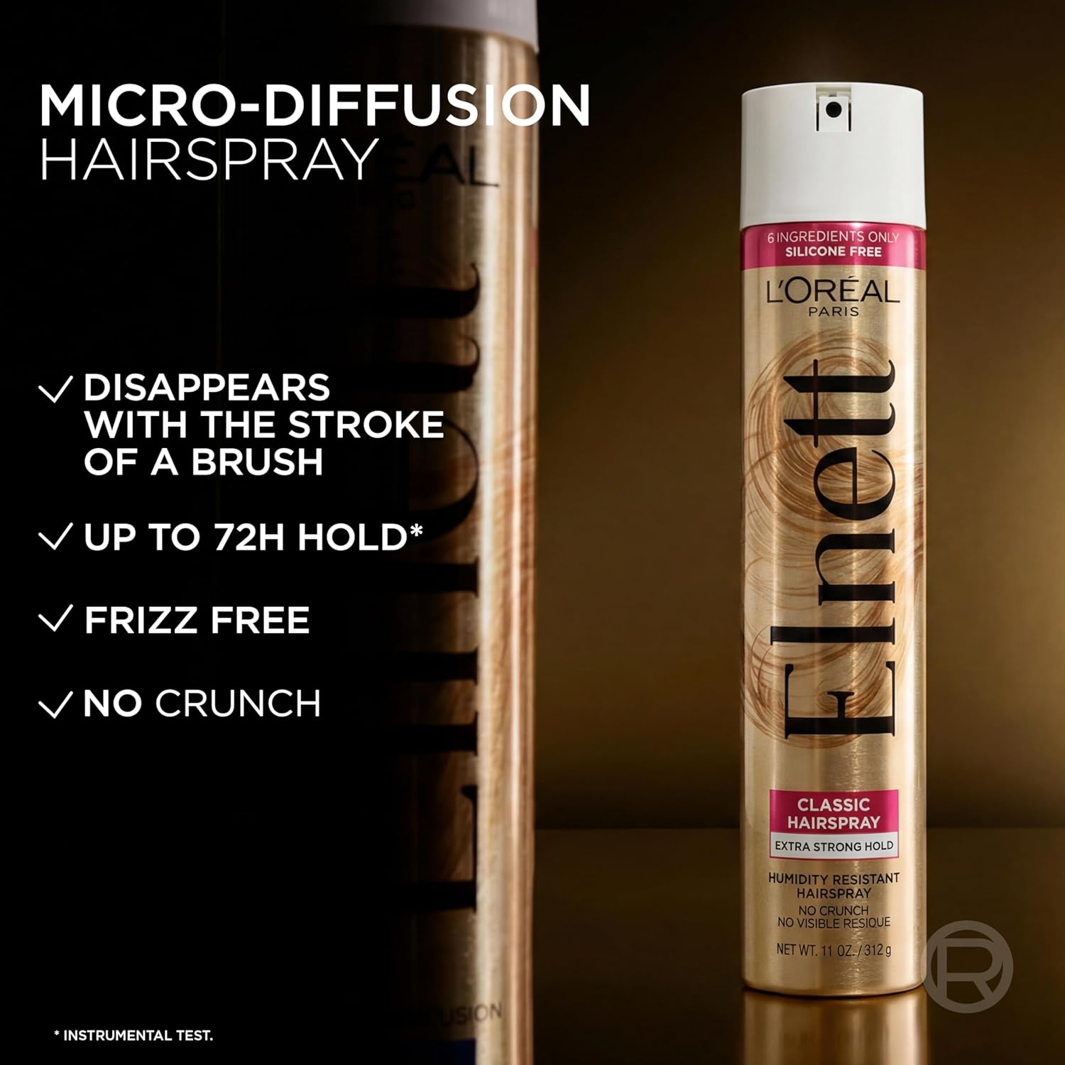 Authentic USA imported L'Oreal Elnett extra strong hold unscented styling spray