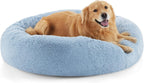 Bedsure Calming Dog Bed Medium Size Dog - Donut Washable Medium Pet Bed, 30 inches Anti-Slip Round Fluffy Plush Faux Fur Cat Bed, Fits up to 45 lbs Pets, Camel - Image 10