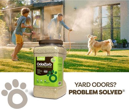 Zeofill 4 pound jar for backyard odor control