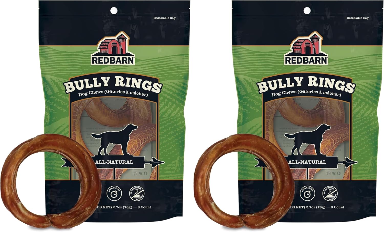 Redbarn Pet Products All-Natural 4" Bully Stick Rings for Dogs - Premium Grain-Free & Rawhide-Free Single Ingredient Long Lasting Low Odor Dental Treat for Chewers - 3 Count - Image 15