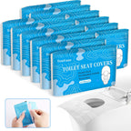 TenFans flushable water soluble toilet seat covers front view pack of 120