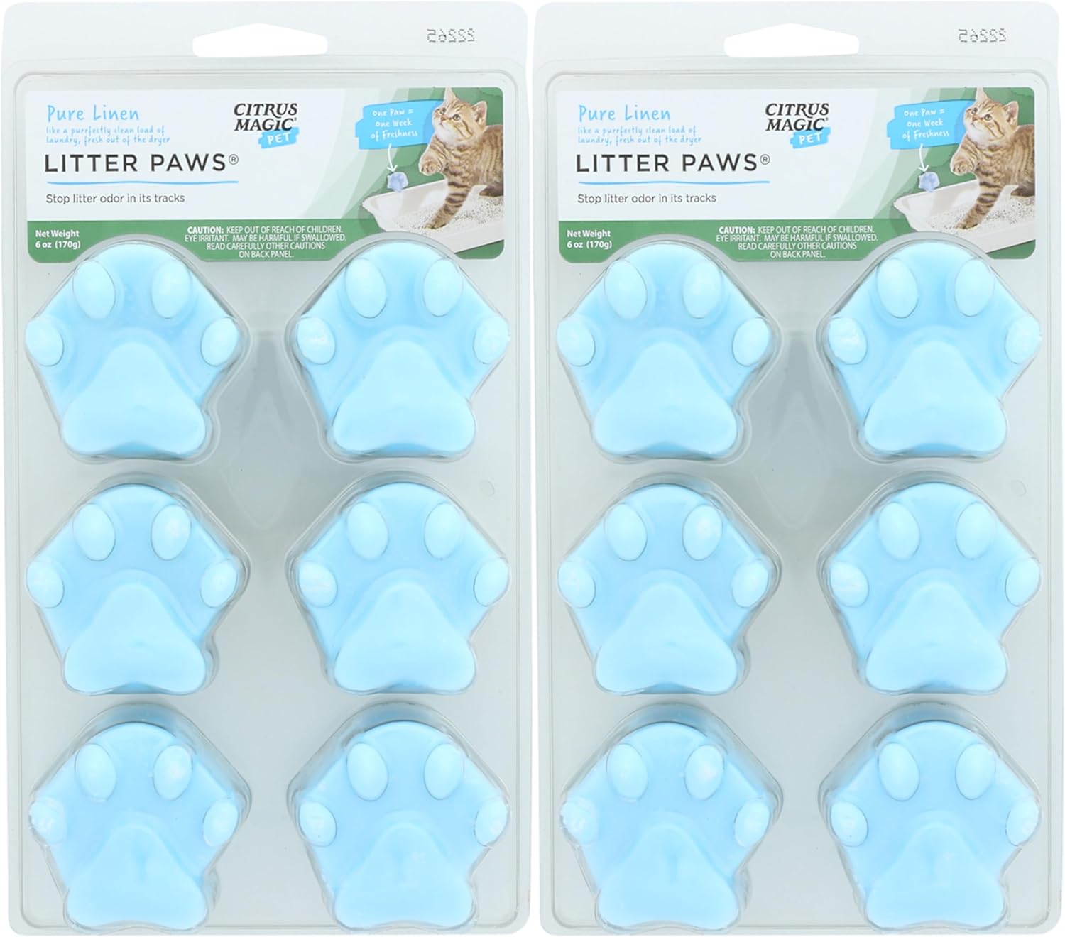 Citrus Magic Pet Odor Eliminator Litter Paws, Fresh Linen, 6-Count - Image 9