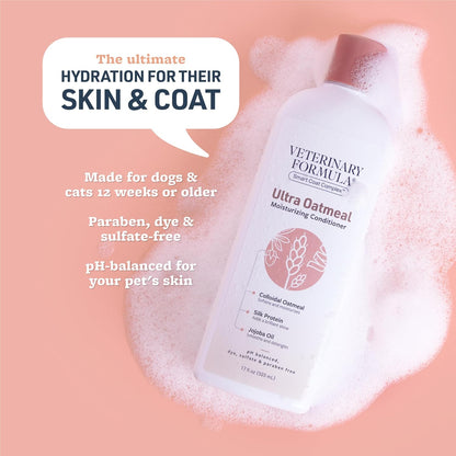 Colloidal oatmeal and jojoba pet conditioner by Veterinary Formula.