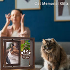 SHOW-YA double sided pet photo frame showing the easy photo insertion mechanism from the side