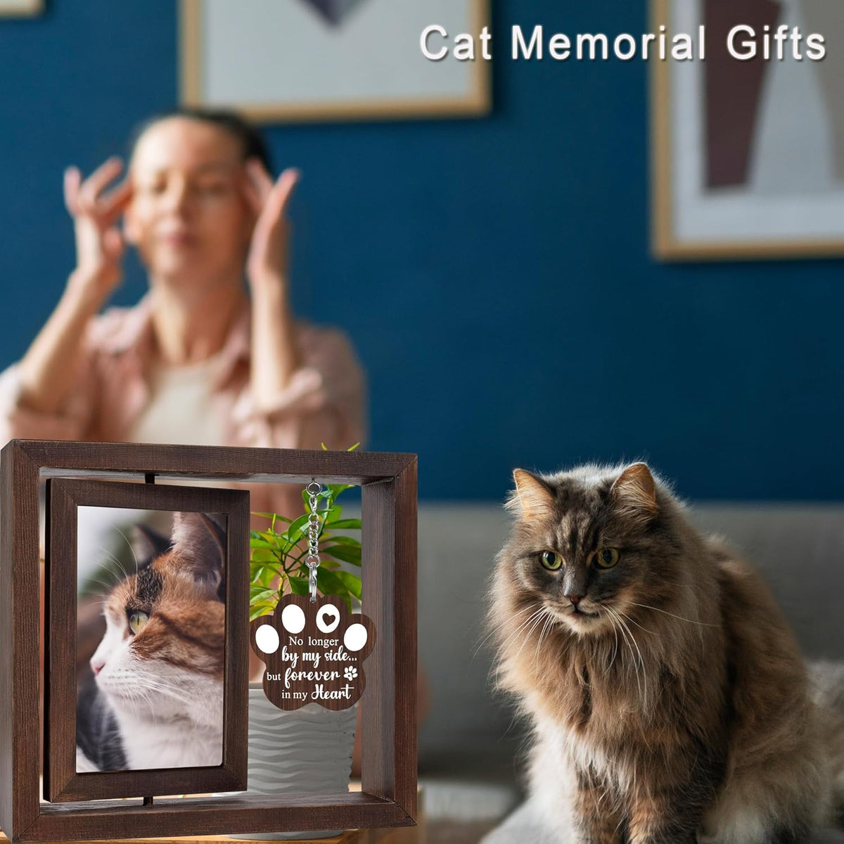 SHOW-YA double sided pet photo frame showing the easy photo insertion mechanism from the side