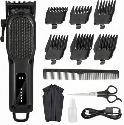NUTCORE professional hair clippers front view showing textured black matte grip