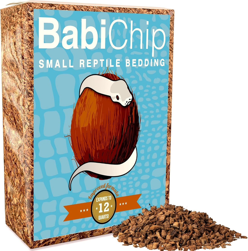 Reptichip Babichip coconut chip reptile substrate front view packaging