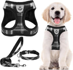 PUPTECK Adjustable Dog Harness Collar and Leash Set Step in No Pull Pet Harness for Small Medium Dogs Puppy and Cats Outdoor Walking Running, Soft Mesh Padded Reflective Vest Harnesses, Beige S - Image 15