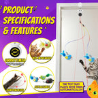Automatic flying bird and mouse wand attachment moving for kitten stimulation