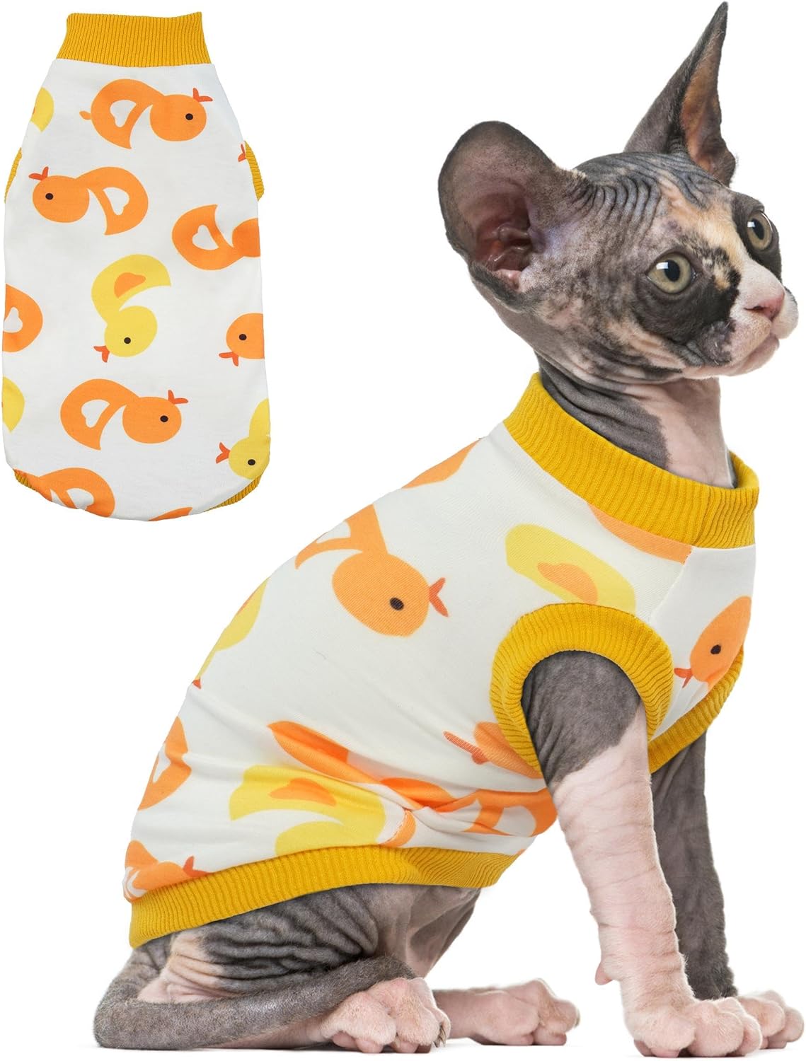 PUMYPOREITY Sphynx Cat Clothes - Stretchy Sweater, Soft Hairless Shirt, Pullover Pajamas, Turtleneck for Sphynx Cornish Rex, Devon Rex - Pink, S - Image 12