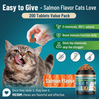 Cat oral supplement for skin coat and digestive wellness