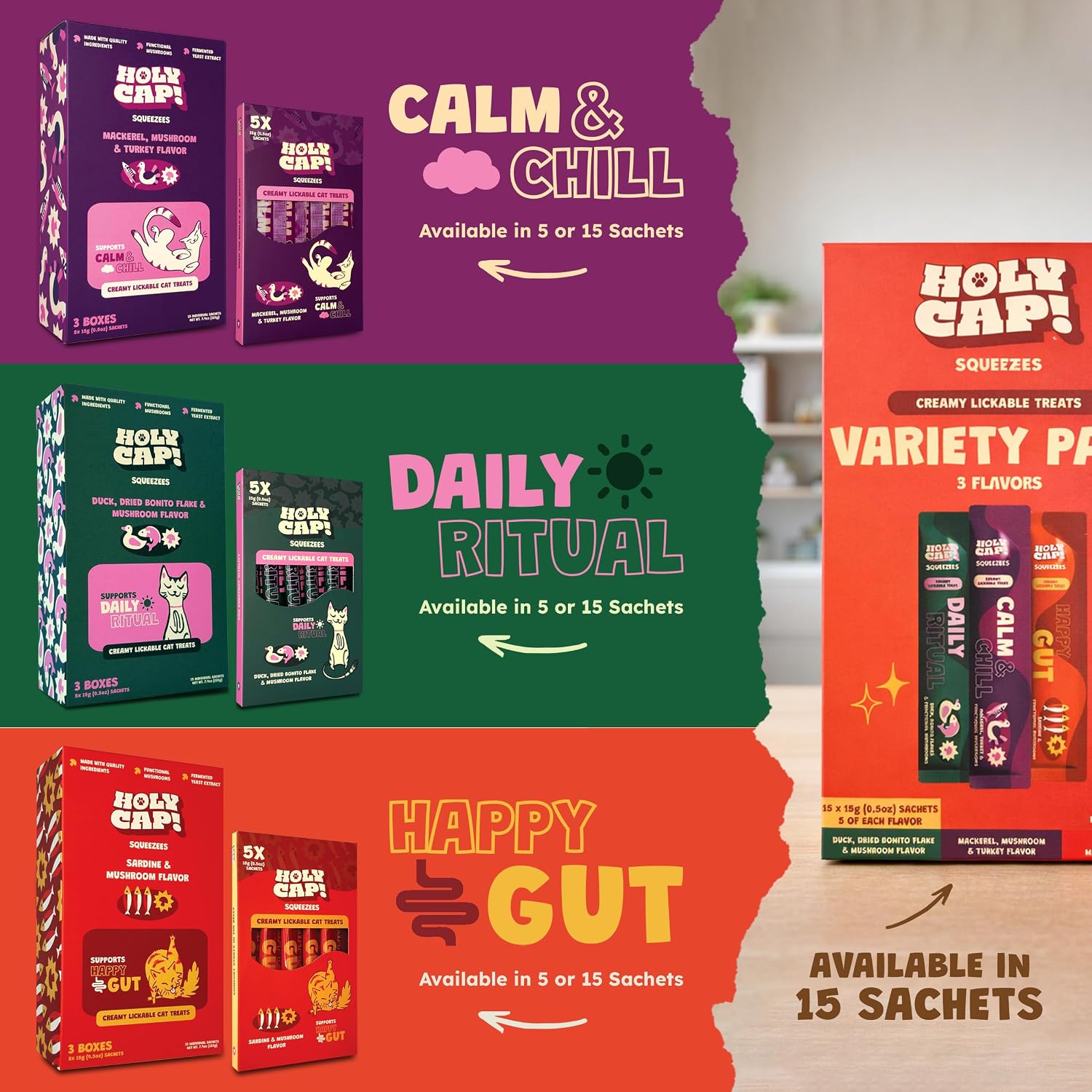 Calm & Chill Grain-Free Lickable Cat Treats 5 Squeezable Pure Tubes (0.5 oz Each), Mackerel & Turkey Flavor, Creamy Cat Pure with Clean Ingredients, Hand-Fed Treat or Meal Topper - Image 9