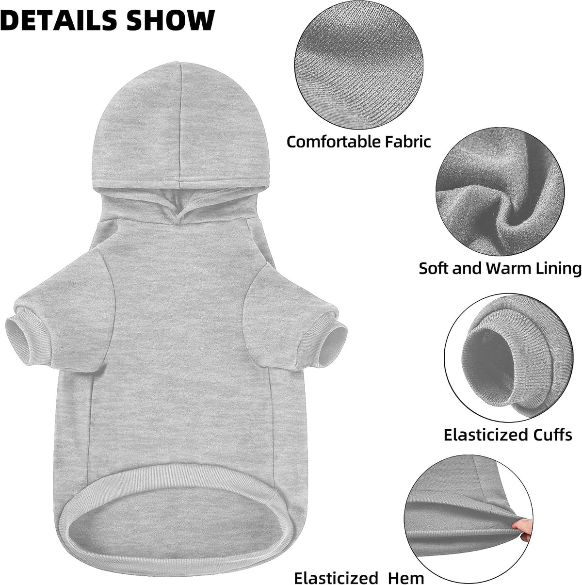GreenJoy cold weather dog coat fabric detail highlighting the soft polyester texture.