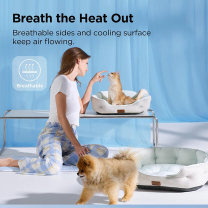 Arctic cooling blue pet bed for puppies and kittens