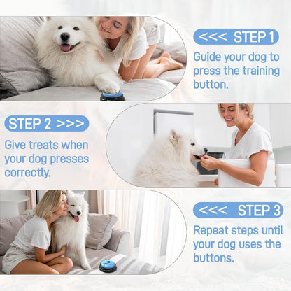 Fzixvow recordable talking training buttons for dogs with scene stickers