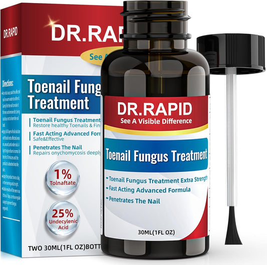 Dr. Rapid Toenail Fungus Treatment Extra Strength 30ml bottle front view for antifungal repair.